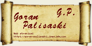 Goran Pališaški vizit kartica